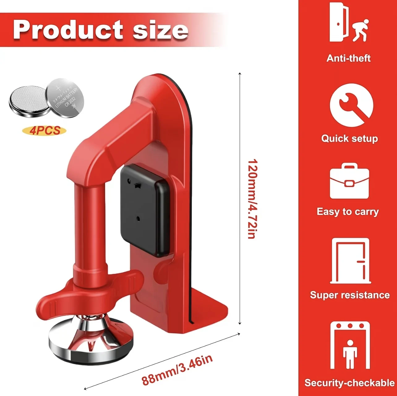 1pc Portable Alarm Door Stoppe - đánh giá và giá Door Stop Alarm