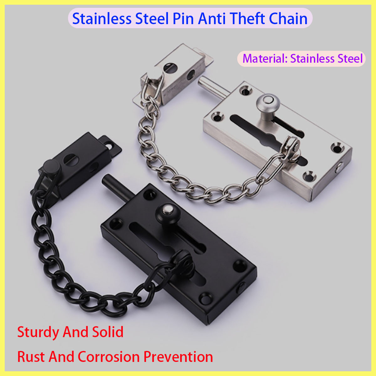 New Thickened Stainless Steel  - đánh giá và giá Security Chain Door